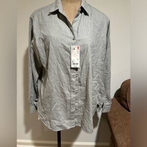 Uniqlo Grey Button Down - NWT